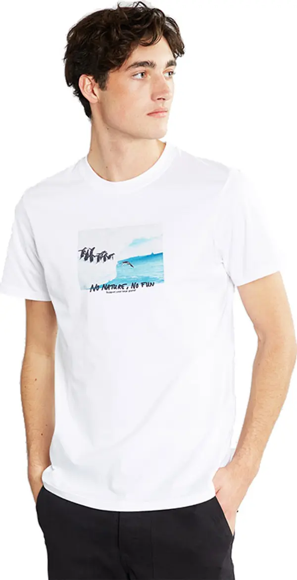 Dedicated Dedicated T-shirt Stockholm No Nature No Fun White Muškarci - Majice Dedicated - Bijela - 20424-XL - Size: XL