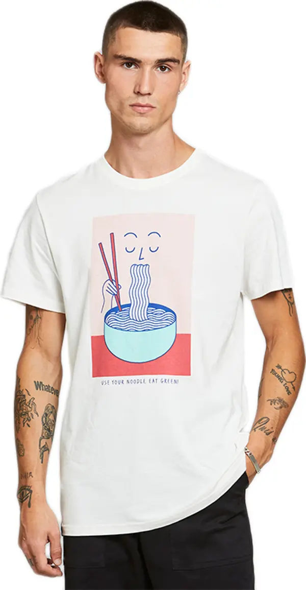 Dedicated Dedicated T-shirt Stockholm Noodle Off-White Muškarci - Majice Dedicated - Bijela - 18238-XL - Size: XL