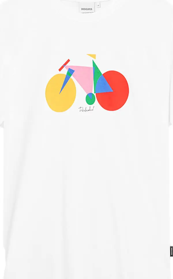 Dedicated Dedicated T-shirt Stockholm Paper Cut Bike White Muškarci - Majice Dedicated - Bijela - 22805-XL - Size: XL