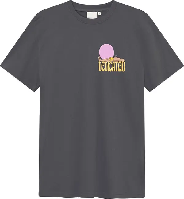 Dedicated Dedicated T-shirt Stockholm Vacay Logo Charcoal Muškarci - Majice Dedicated - Siva - 22825-S - Size: S