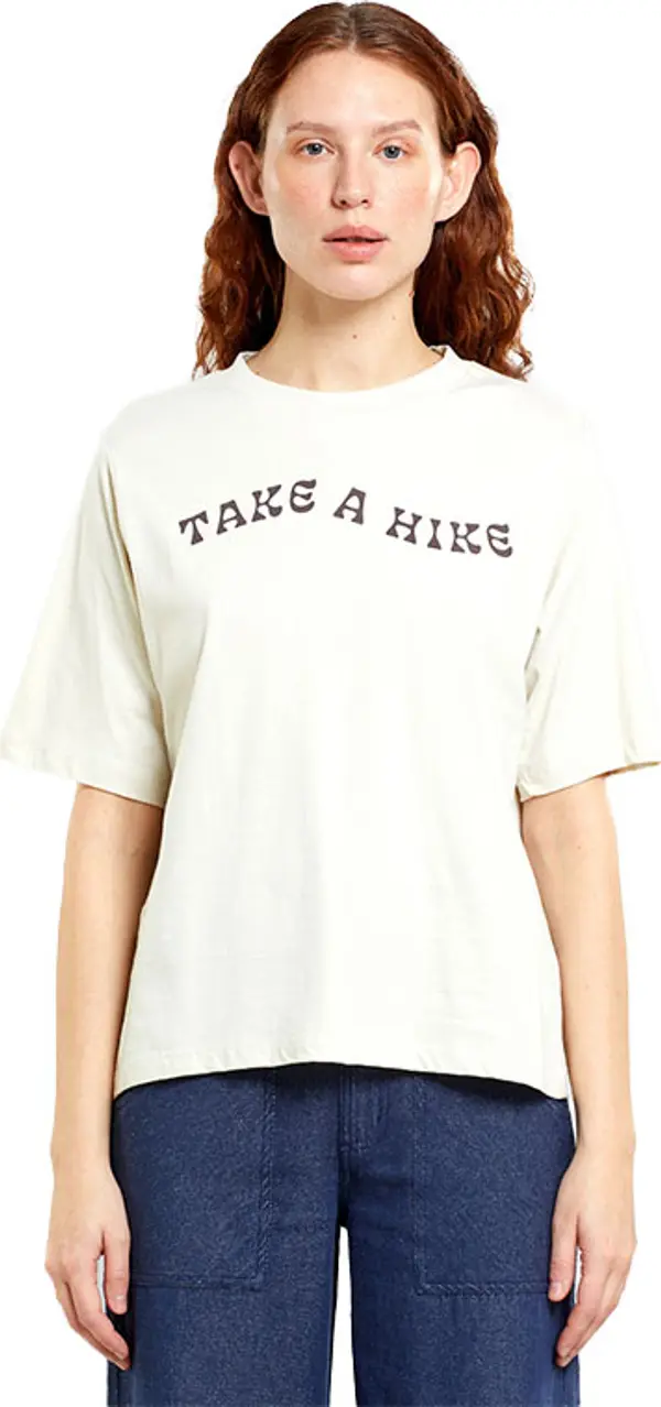 Dedicated Dedicated T-shirt Vadstena Take a Hike Oat White Žene - Majice Dedicated - Bijela - 21644-XS - Size: XS