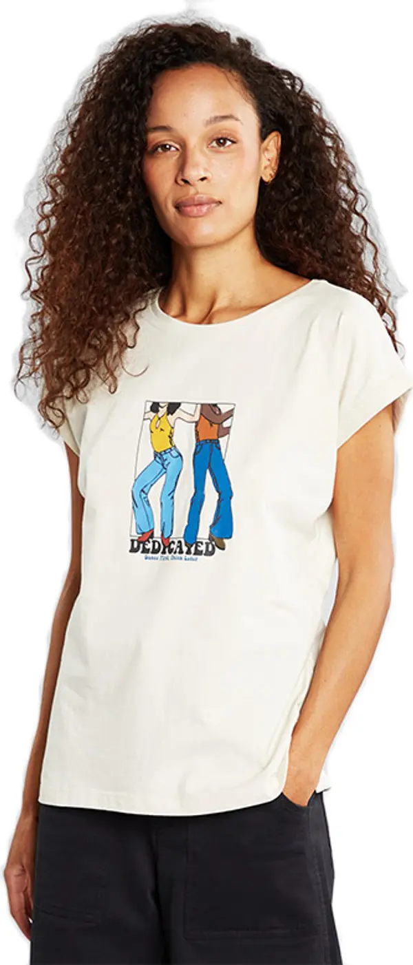 Dedicated Dedicated T-shirt Visby Dance First Oat White Žene - Majice Dedicated - Bijela - 20466-L - Size: L
