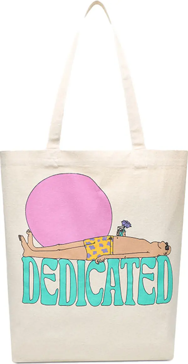 Dedicated Dedicated Tote Bag Torekov Vacay Logo Off-White Unisex - Ruksaci i torbe Dedicated - Bezbojan - 22880-One-size - Size: One size