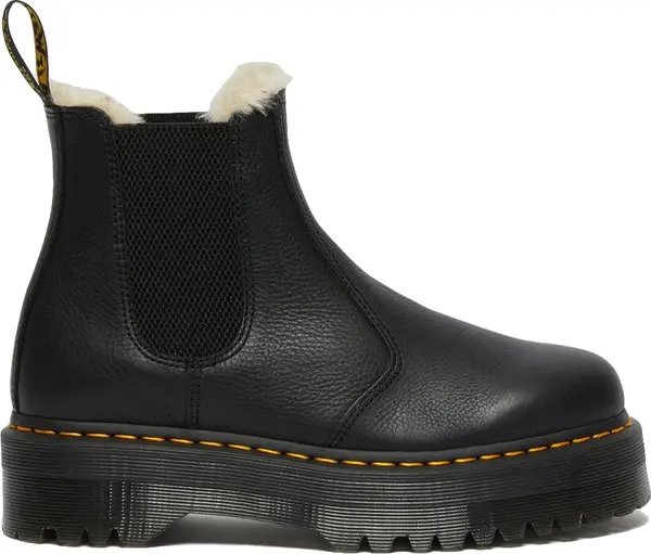 Dr. Martens Dr. Martens 2976 Faux Fur Lined Platform Chelsea Boots Žene - Cipele Dr. Martens - Crna - DM25635001-3 - Size: 3