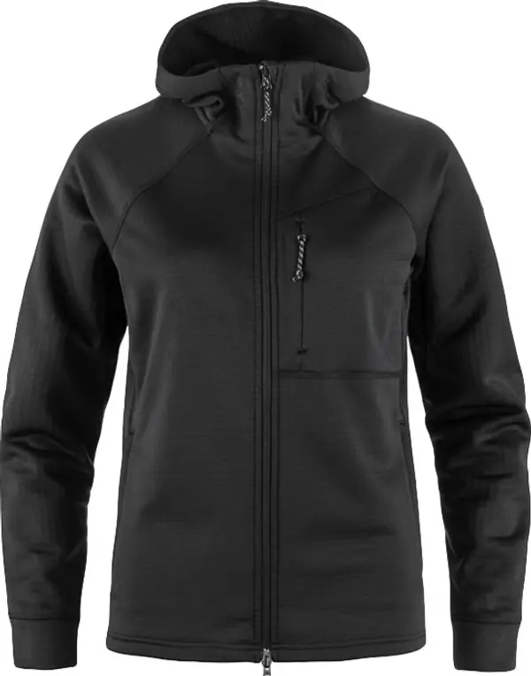 Fjällräven Fjällräven Abisko Grid Fleece Hoodie W Žene - Dukserice i džemperi s kapulja Fjällräven - Crna - F14600184-550-XS - Size: XS