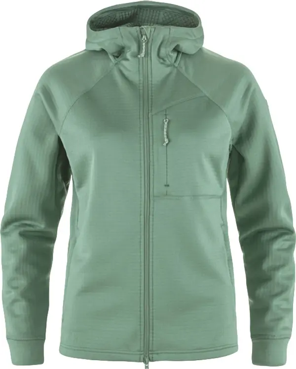 Fjällräven Fjällräven Abisko Grid Fleece Hoodie W Žene - Dukserice i džemperi s kapulja Fjällräven - Zelena - F14600184-614-S - Size: S