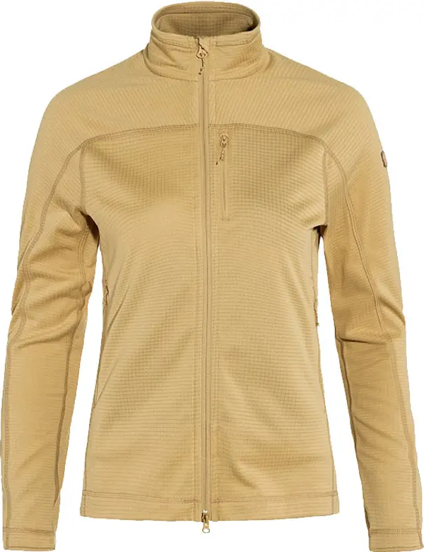 Fjällräven Fjällräven Abisko Lite Fleese Jacket W Žene - Dukserice i džemperi s kapulja Fjällräven - Svijetlo smeđa - F87142-196-M - Size: M