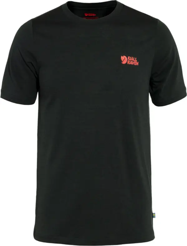 Fjällräven Fjällräven Abisko Wool Logo SS M Black Muškarci - Majice Fjällräven - Crna - F86977-550-L - Size: L