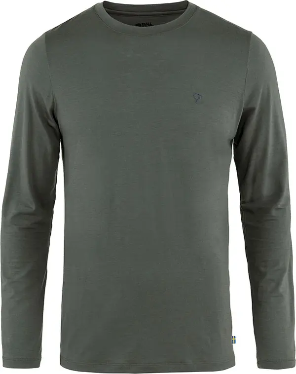 Fjällräven Fjällräven Abisko Wool LS M Basalt Muškarci - Majice Fjällräven - Zelena - F87194-050-S - Size: S