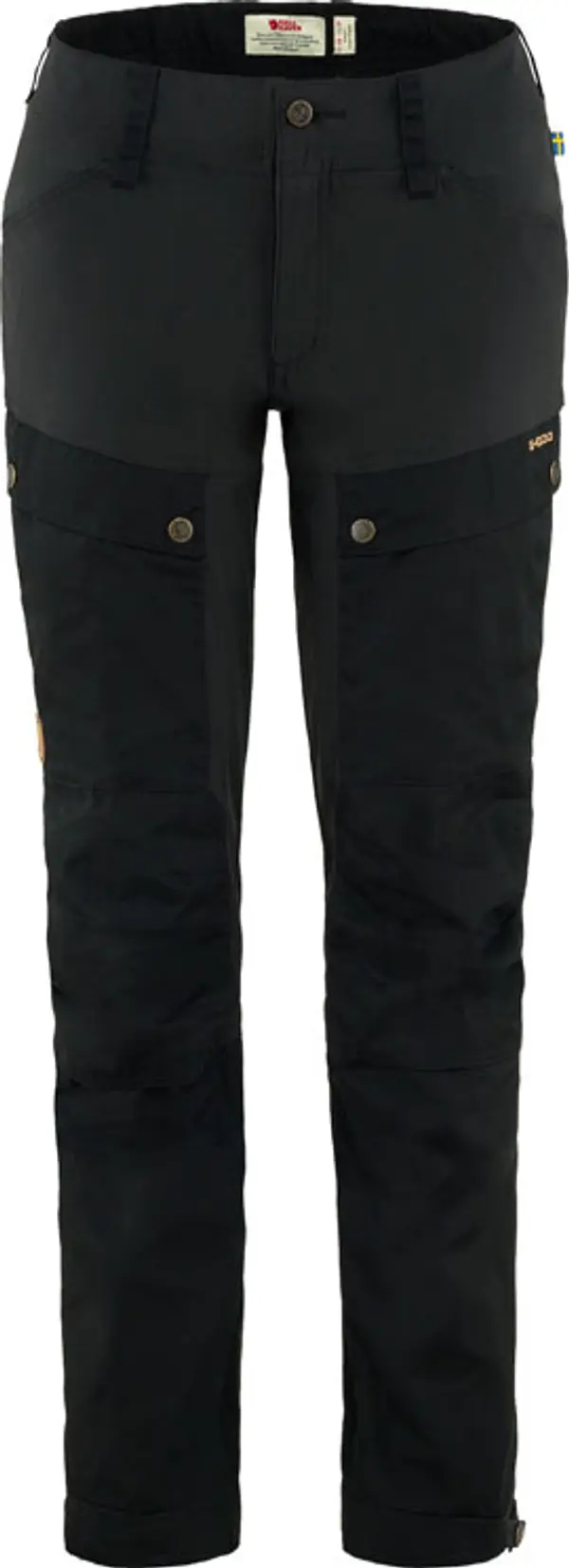 Fjällräven Fjällräven Keb Trousers Curved W Short Black Žene - Hlače Fjällräven - Crna - F89852S-550-32 - Size: 32