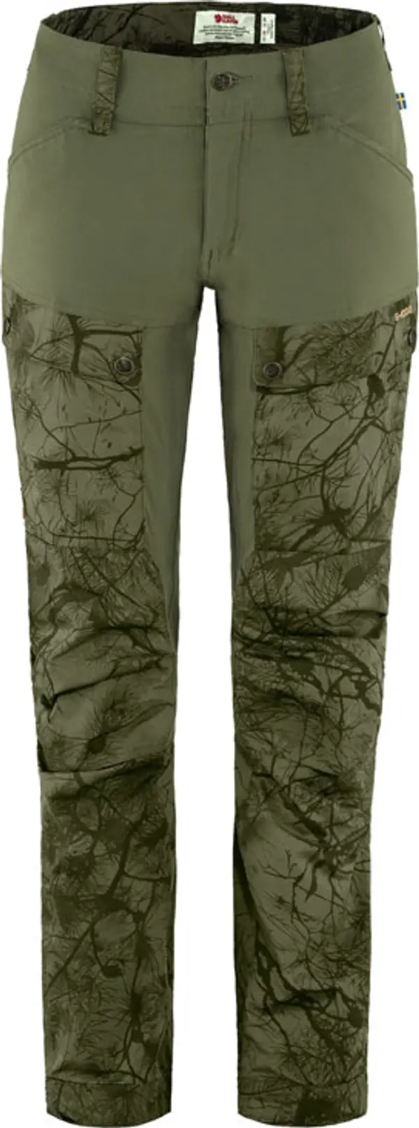 Fjällräven Fjällräven Keb Trousers W reg Green Camo Žene - Hlače Fjällräven - Zelena - F89898-626-625-32 - Size: 32