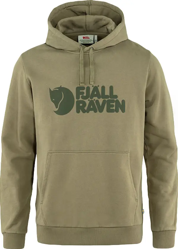 Fjällräven Fjällräven Logo Hoodie M Light Olive Muškarci - Dukserice i džemperi s kapulja Fjällräven - Zelena - F84144-622-M - Size: M