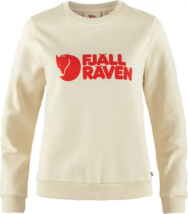 Fjällräven Fjällräven Logo Sweater W Chalk White-Flame Žene - Dukserice i džemperi s kapulja Fjällräven - Bijela - F84143-113-214-XS - Size: XS