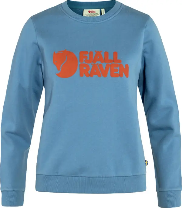 Fjällräven Fjällräven Logo Sweater W Dawn Blue - Terracotta Brown Žene - Dukserice i džemperi s kapulja Fjällräven - Plava - F84143-543-243-M - Size: M