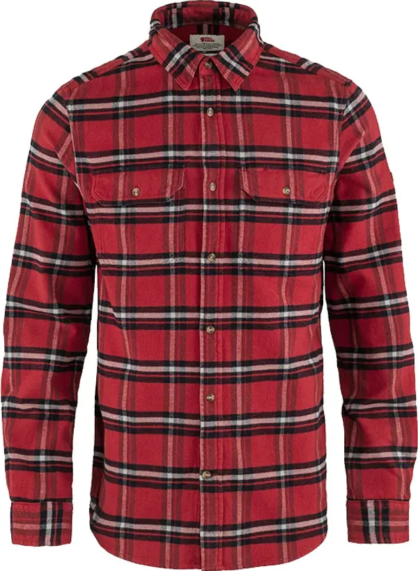 Fjällräven Fjällräven Övik Heavy Flannel Shirt M Muškarci - košulja Fjällräven - Crvena - F82978-345-021-S - Size: S