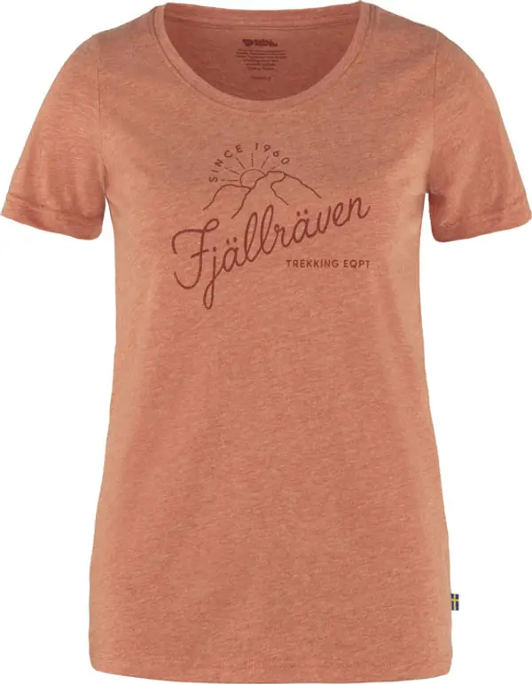 Fjällräven Fjällräven Sunrise T-Shirt W Rowan Red-Melange Žene - Majice Fjällräven - Narančasta - F83530-333-999-S - Size: S