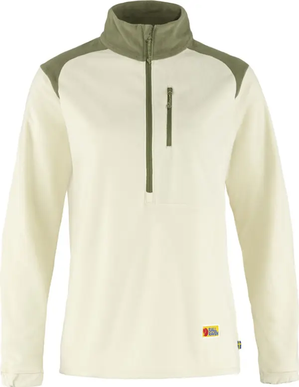 Fjällräven Fjällräven Vardag Lite Fleece W Chalk White Light Olive Žene - Dukserice i džemperi s kapulja Fjällräven - Bijela - F84785-113-622-XS - Size: XS