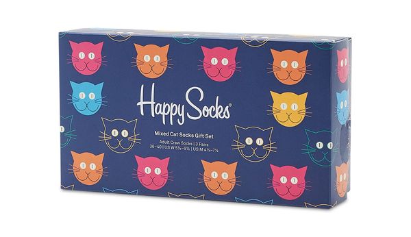 Happy Socks Happy Socks 3-Pack Mixed Cat Socks Gift Set