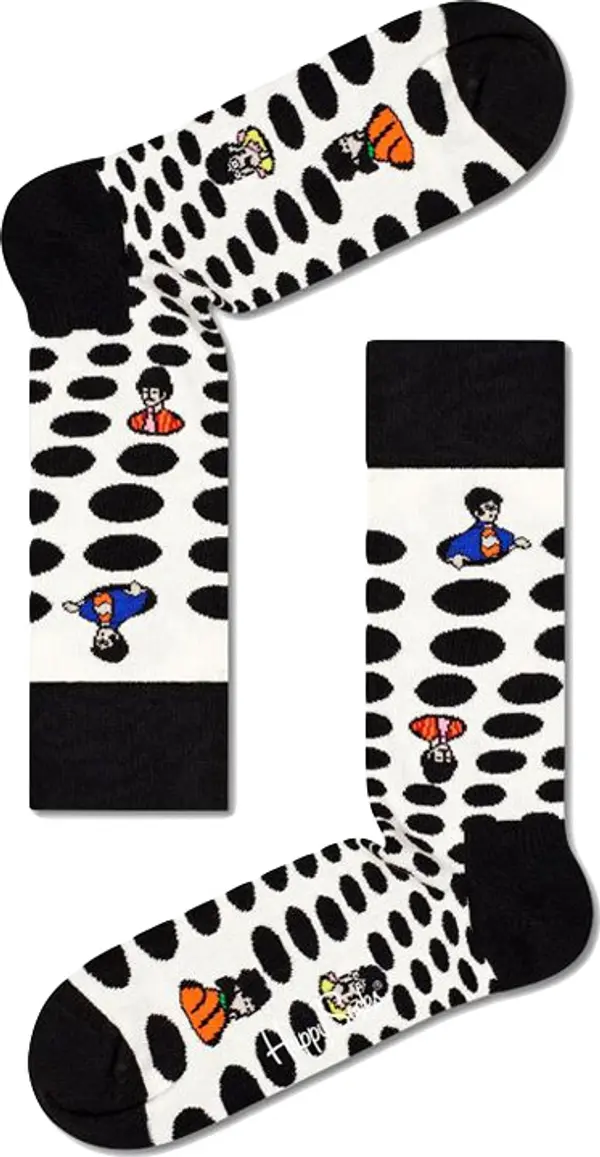 Happy Socks Happy Socks Beatles Dots Unisex - Nogavice Happy Socks - Bijela - BEA01-9100-4-7 - Size: 4-7