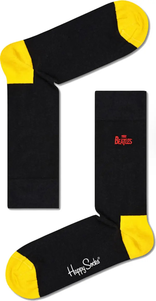 Happy Socks Happy Socks Beatles Sock Unisex - Nogavice Happy Socks - Crna - BEA01-9001-4-7 - Size: 4-7