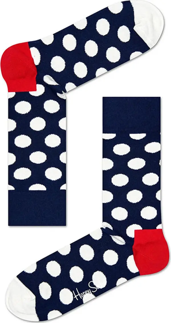 Happy Socks Happy Socks Big Dot Sock Unisex - Nogavice Happy Socks - Crna - BDO01-6650-4-7 - Size: 4-7