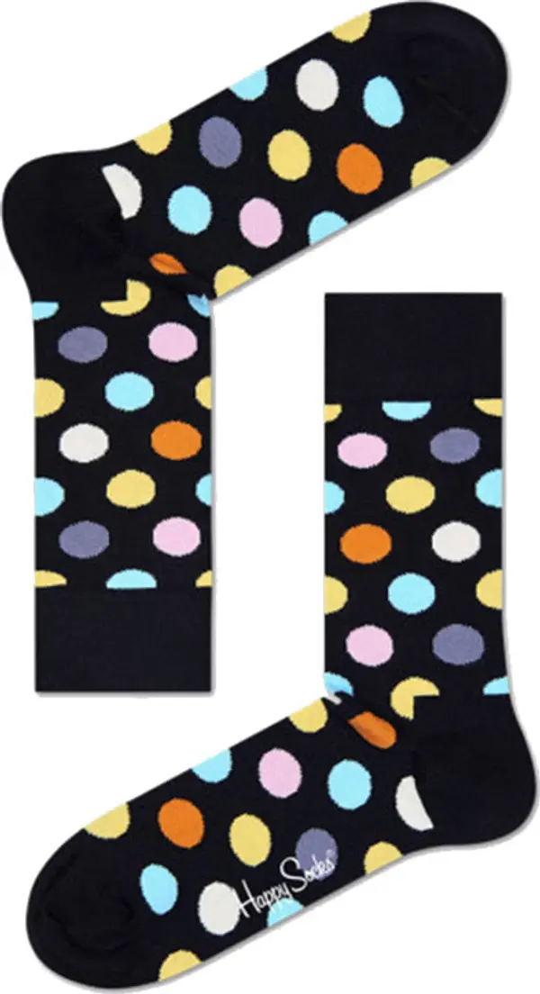 Happy Socks Happy Socks Big Dot Sock Unisex - Nogavice Happy Socks - Crna - BDO01-9350-4-7 - Size: 4-7