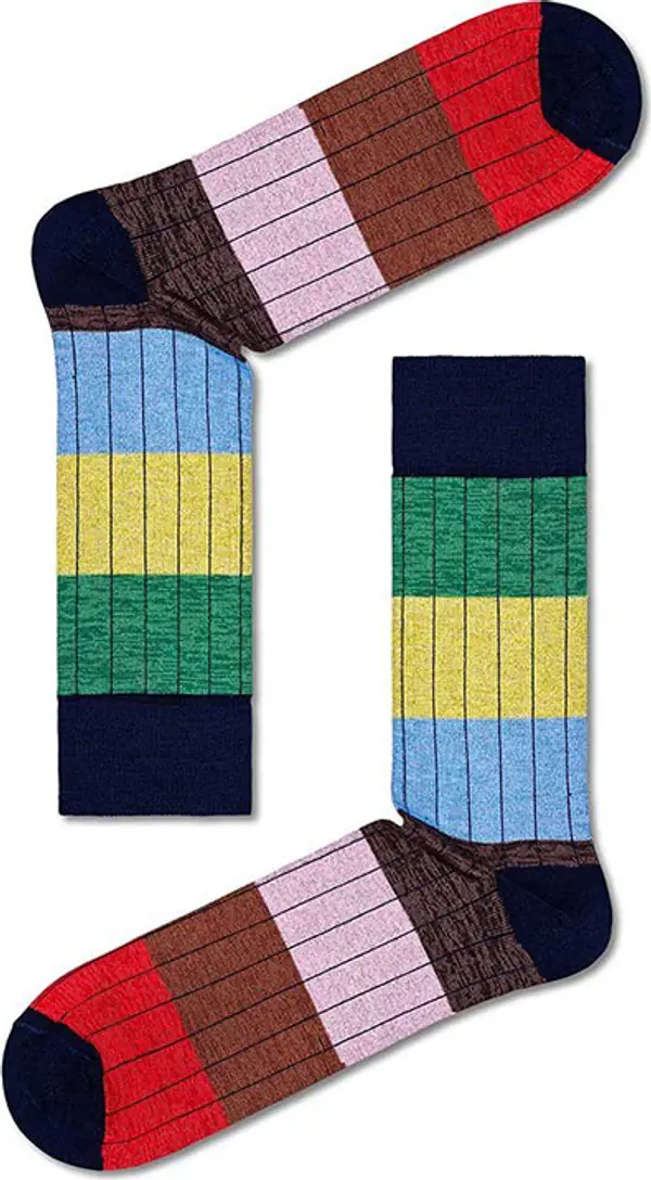 Happy Socks Happy Socks Dressed Multi Stripe Sock Unisex - Nogavice Happy Socks - Velikobojan - P000241-9.5-13 - Size: 9.5-13