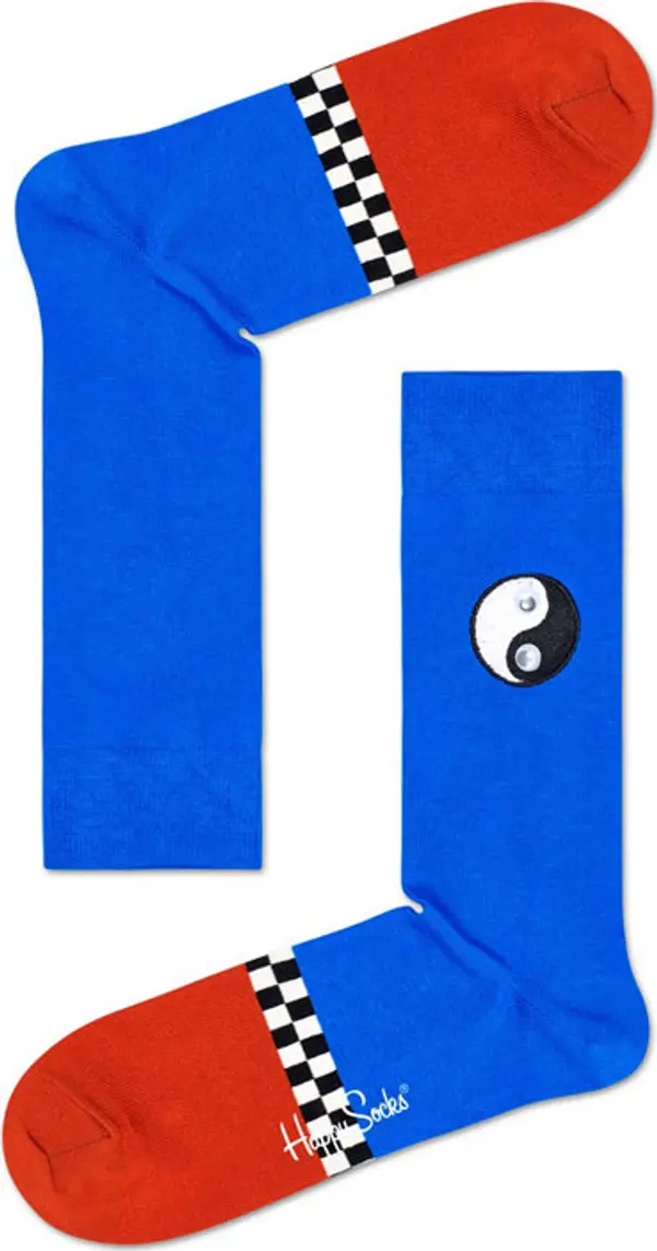 Happy Socks Happy Socks Eye Yin/Yang Sock Unisex - Nogavice Happy Socks - Plava - EYE01-6300-7.5-11.5 - Size: 7.5-11.5