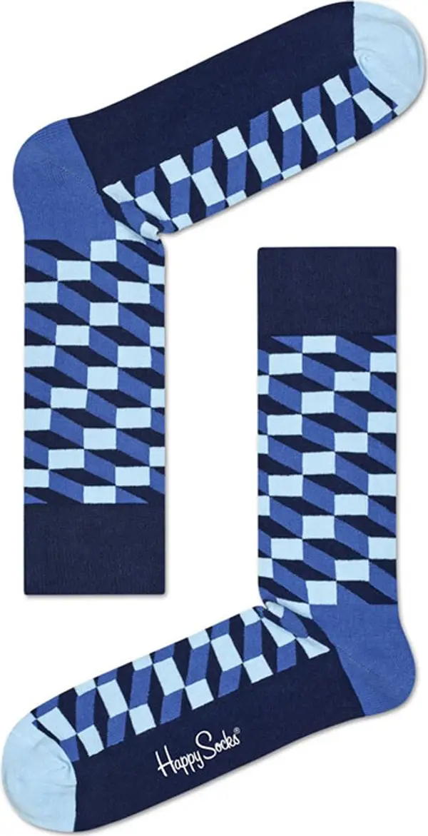 Happy Socks Happy Socks Filled Optic Sock Unisex - Nogavice Happy Socks - Plava - FIO01-6050-4-7 - Size: 4-7