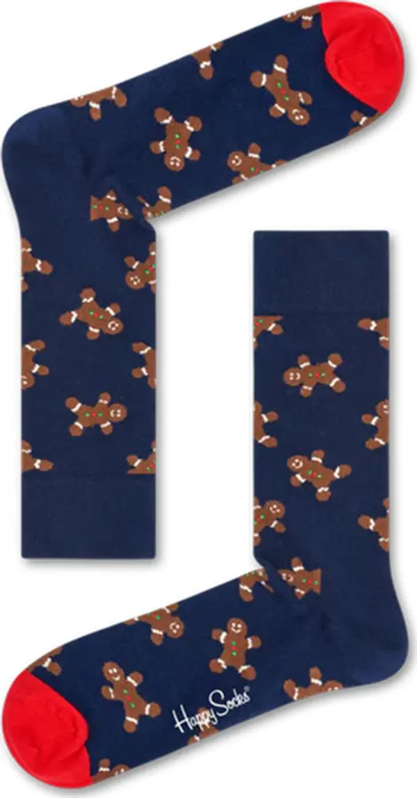 Happy Socks Happy Socks Gingerbread Man Sock Muškarci - Nogavice Happy Socks - Plava - GIN01-6000-4-7 - Size: 4-7