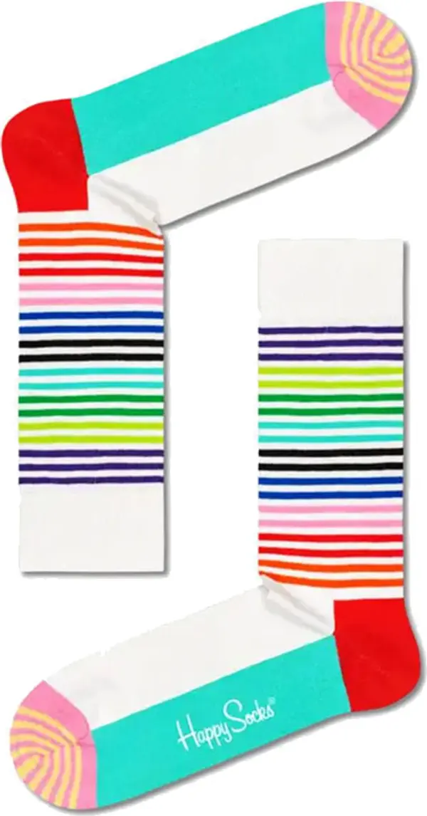 Happy Socks Happy Socks Half Stripe Sock Unisex - Nogavice Happy Socks - Velikobojan - HAS01-1301-7.5-11.5 - Size: 7.5-11.5
