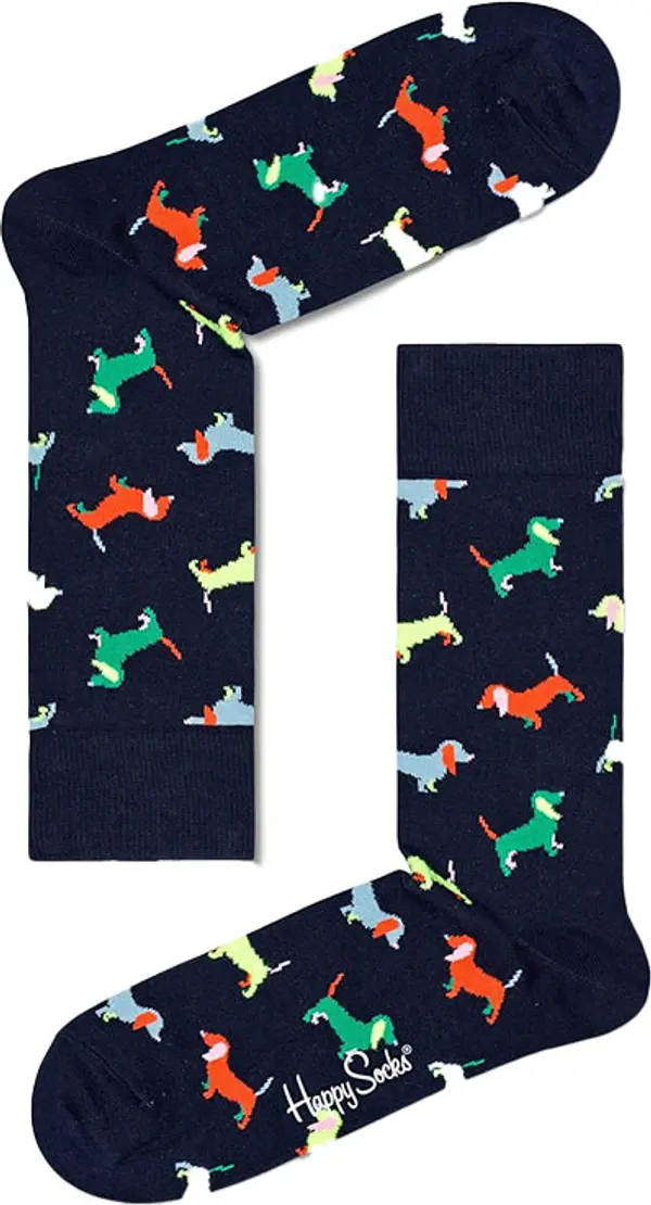 Happy Socks Happy Socks Puppy Love Sock Unisex - Nogavice Happy Socks - Crna - PUL01-6500-4-7 - Size: 4-7