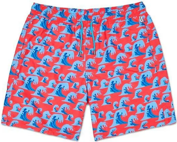 Happy Socks Happy Socks Wave Long Swim Shorts Muškarci - Kratke hlače Happy Socks - Crvena - WVE123-2900-L - Size: L