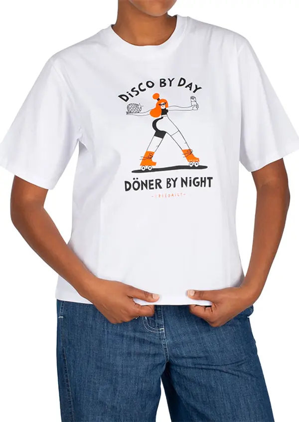 IrieDaily IrieDaily Disco Day T-Shirt Žene - Majice IrieDaily - Bijela - 165B482-710-S - Size: S