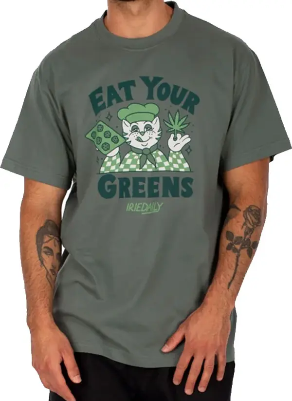 IrieDaily IrieDaily Eat Greens Tee Muškarci - Majice IrieDaily - Zelena - 114B533-467-M - Size: M