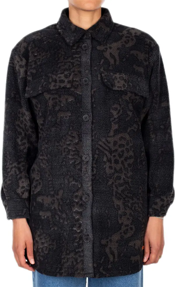IrieDaily IrieDaily Fluffle Overshirt Black-anthra Žene - Jakne IrieDaily - Crna - 962D140-720-M - Size: M