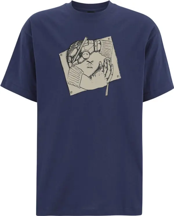 IrieDaily IrieDaily Hand Drawn T-Shirt Muškarci - Majice IrieDaily - Plava - 115D395-318-M - Size: M