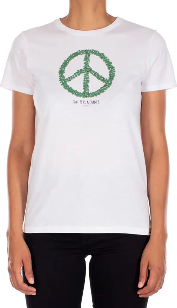 IrieDaily IrieDaily Peas Tee Žene - Majice IrieDaily - Bijela - 161D513-710-S - Size: S