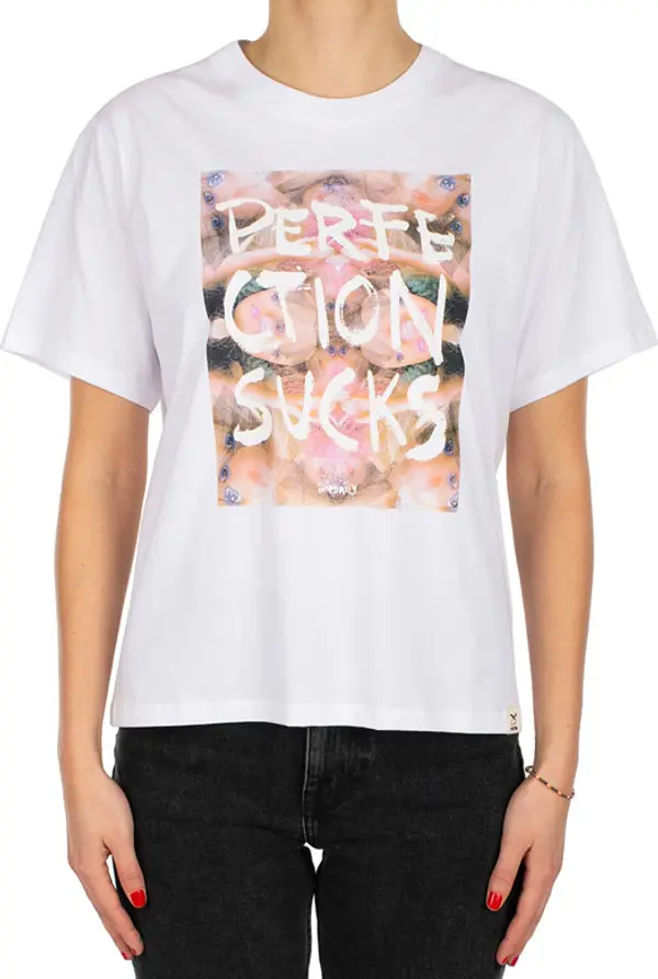 IrieDaily IrieDaily Perfection Tee White Žene - Majice IrieDaily - Bijela - 163B562-710-XS - Size: XS