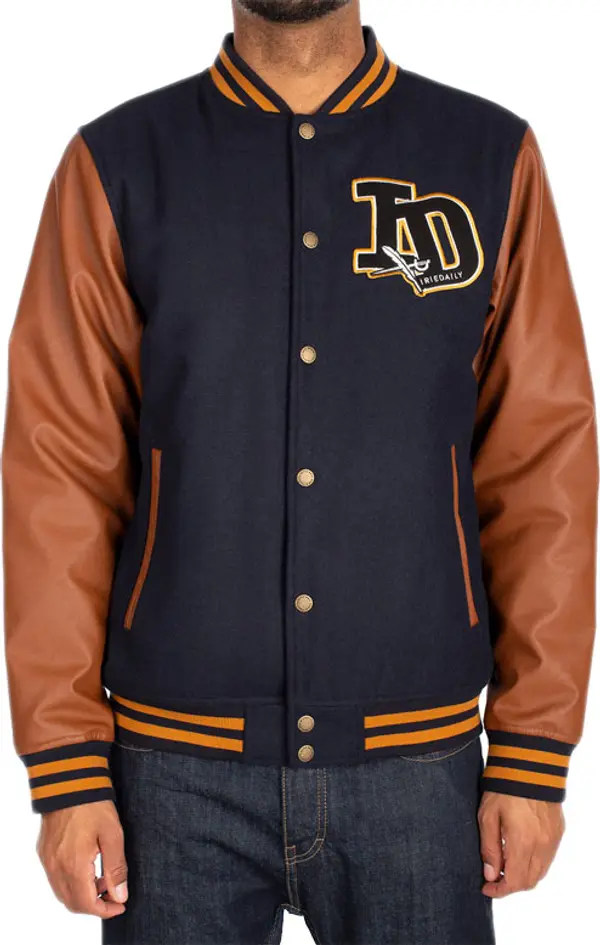 IrieDaily IrieDaily Varsity Jacket Marine Muškarci - Jakne IrieDaily - Plava - 912D140-357-L - Size: L