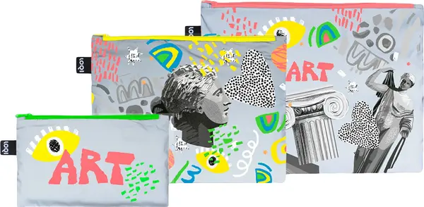 LOQI Loqi Art Reflective Zip Pockets Unisex - Ruksaci i torbe LOQI - Siva - ZP.RE.CA-One-size - Size: One size
