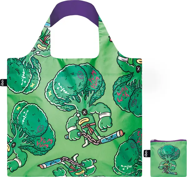 LOQI Loqi Brosmind - Eat your Greens Recycled Bag Unisex - Ruksaci i torbe LOQI - Zelena - BR.EG-One-size - Size: One size