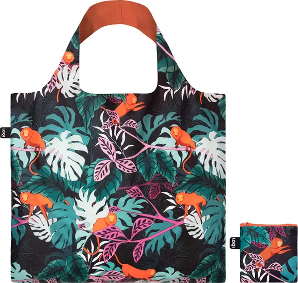 LOQI Loqi Glitter Power - Mata Monkey Recycled Bag Unisex - Ruksaci i torbe LOQI - Velikobojan - GP.MM.R-One-size - Size: One size
