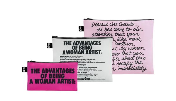 Loqi Loqi Guerrilla Girls - Dearest Art Collector and The Advantages Of Being A Woman Artist Recycled Zip Pockets