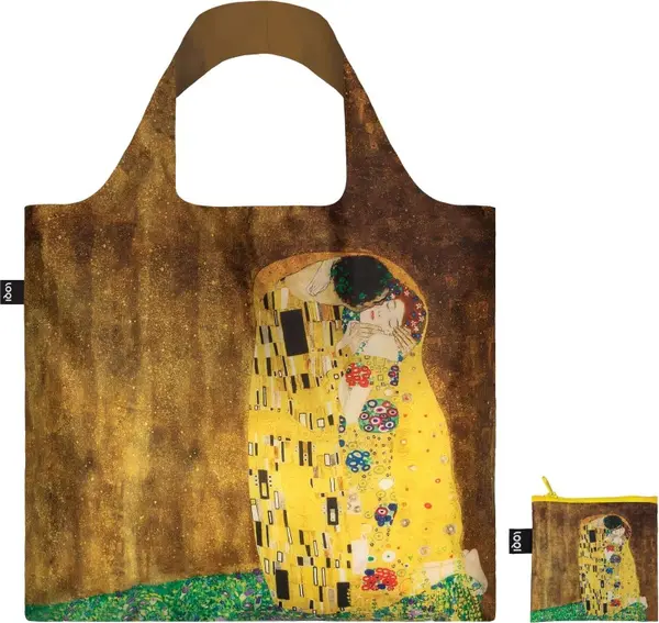 LOQI Loqi GUSTAV KLIMT The Kiss Recycled Bag Unisex - Ruksaci i torbe LOQI - Smeđa - GK.KI.R-One-size - Size: One size