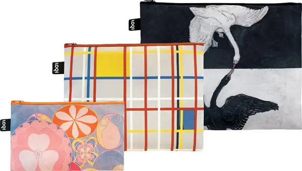 LOQI Loqi Hilma af Klint, Mondrian - Recycled Zip Pockets Unisex - Ruksaci i torbe LOQI - Velikobojan - ZP.KL.MO-One-size - Size: One size