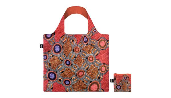Loqi Loqi Jennifer Napaljarri Lewis - Water Dreaming Pink Recycled Bag