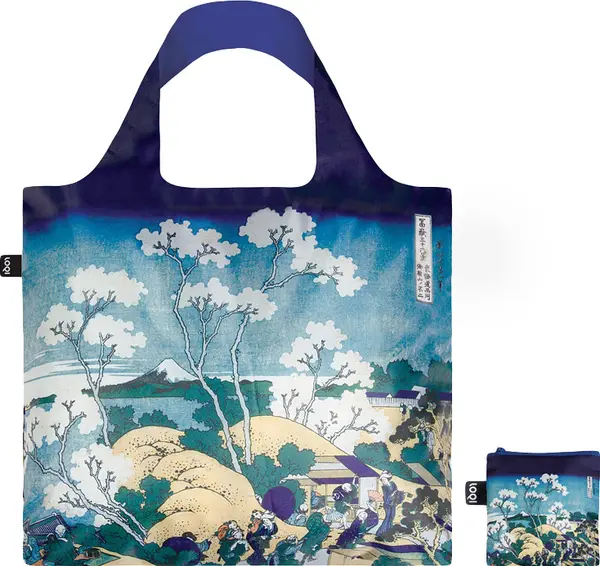 LOQI Loqi Katsushika Hokusai - Fuji from Gotenyama Recycled Bag Unisex - Ruksaci i torbe LOQI - Plava - HO.FU.R-One-size - Size: One size