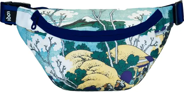 LOQI Loqi KATSUSHIKA HOKUSAI Fuji Recycled Bumbag Unisex - Ruksaci i torbe LOQI - Plava - BB.HO.FU-One-size - Size: One size