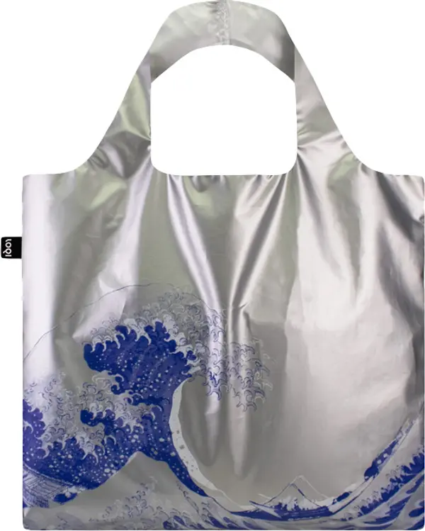 LOQI Loqi Katsushika Hokusai - The Great Wave Metallic Silver Bag Unisex - Ruksaci i torbe LOQI - Siva - HO.WA.SI-One-size - Size: One size